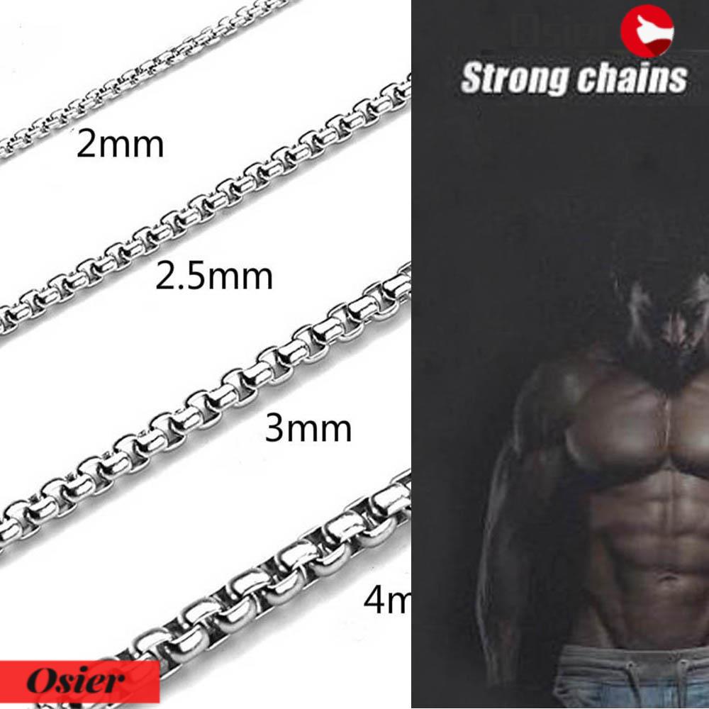 OSIER1 Vòng cổ Thép Không Gỉ Màu Sắc Cá Tính Phong Cách Hiphop