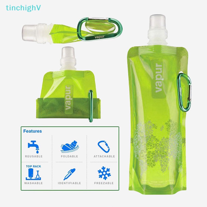 Túi Đựng Nước Mềm Siêu Nhẹ 480ml Có Thể Gấp Gọn Tiện Dụng