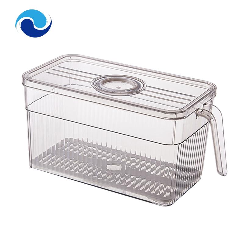 Hộp Đựng Thực Phẩm Tươi Ngon Trong Suốt Có Tay Cầm Tiện Lợi Dành Cho Tủ Lạnh