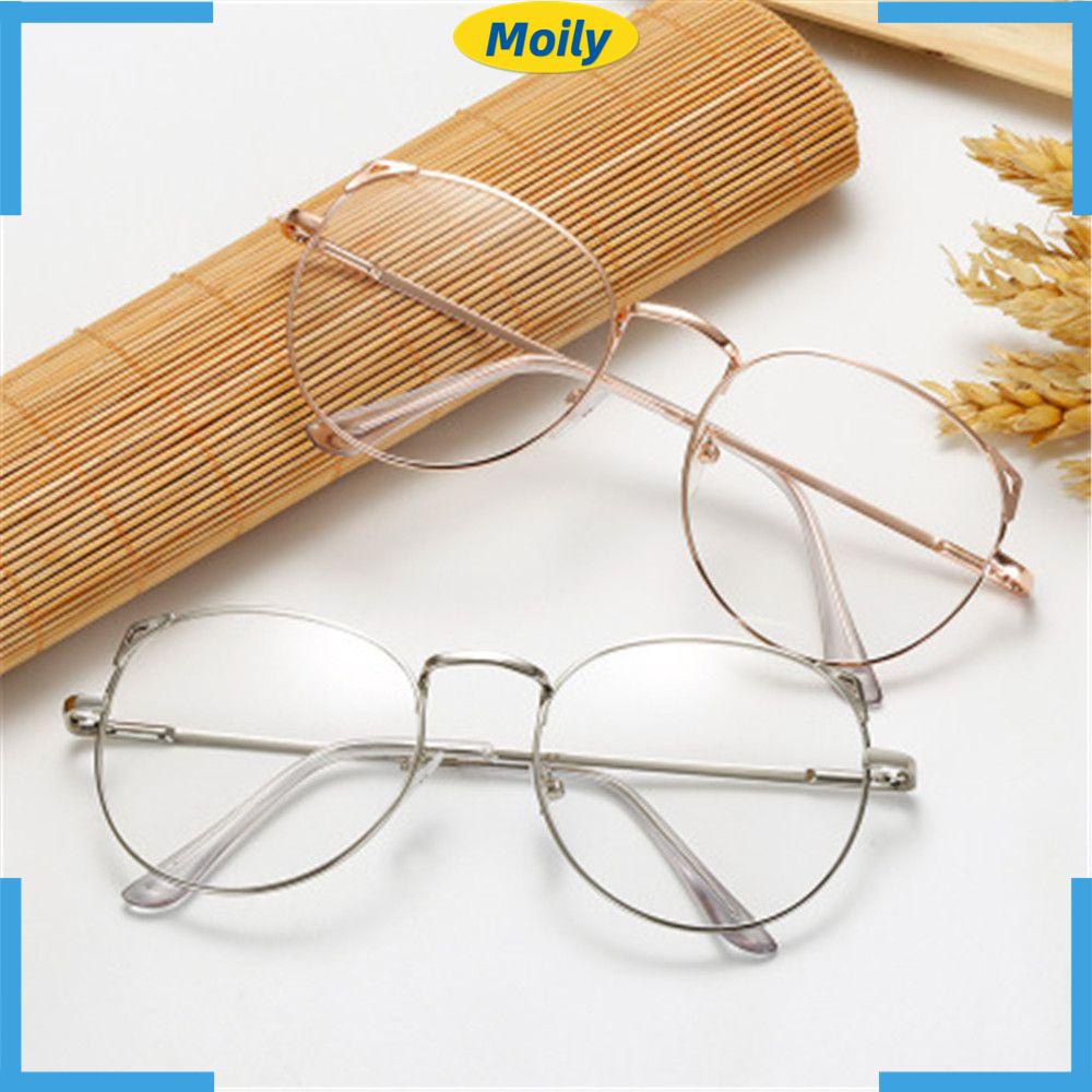 MOILYVN Kính Mát Gọng Kim Loại Phong Cách Vintage Oversized
