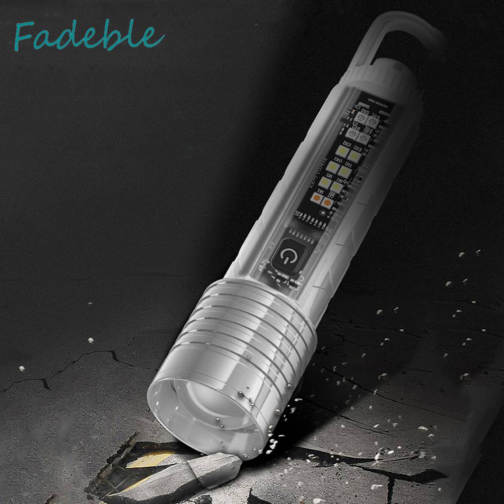 Đèn Pin LED COB / COB Thu Phóng Được 1500mAh Cổng Sạc USB Loại C IPX4