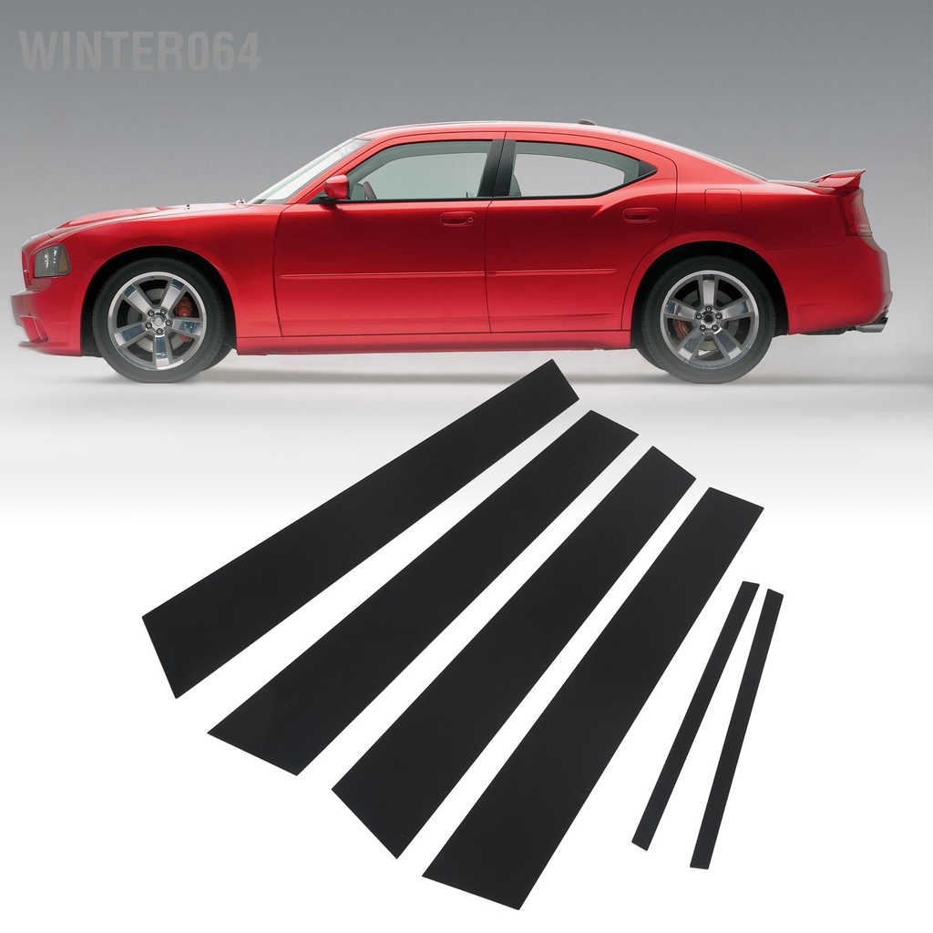 Winter064 6 Trụ Cột Bài Decal Viền Đen Bóng Cửa Phụ Sổ Bao Thay Thế Cho Dodge Charger