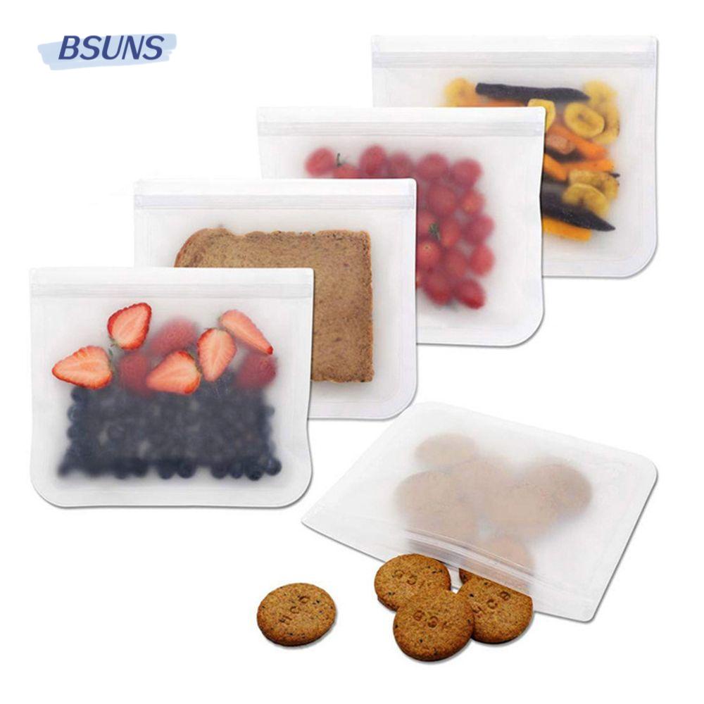 BSUNS Set 1 / 3 Túi Đựng Thực Phẩm Có Khóa Kéo Tiện Dụng