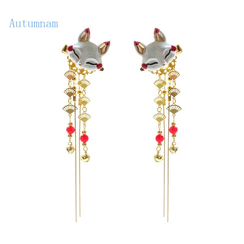 Trâm Cài Tóc Đính Tua Rua Hình Cáo Dễ Thương Phong Cách Vintage Cho Cô Dâu