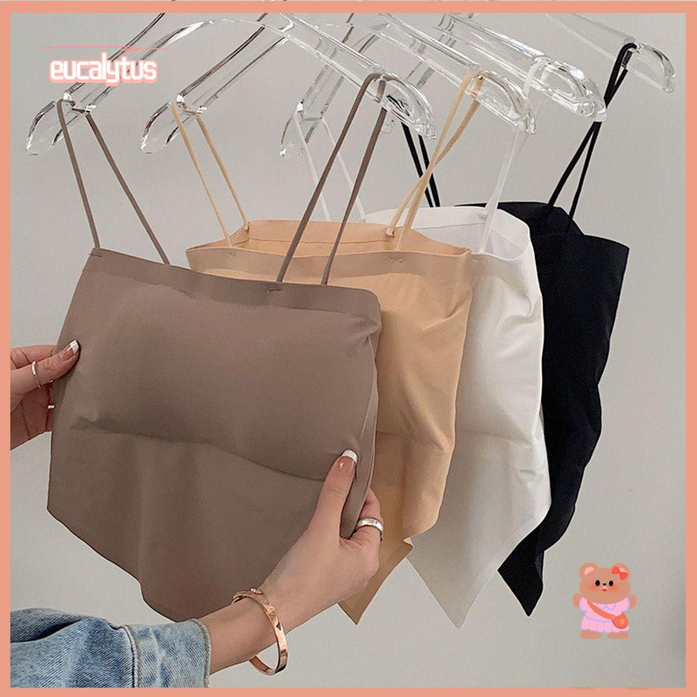 EUTUS Áo Hai Dây Có Mút Đệm Ngực Thoáng Khí Thiết Kế Không Đồng Đều Xinh Xắn