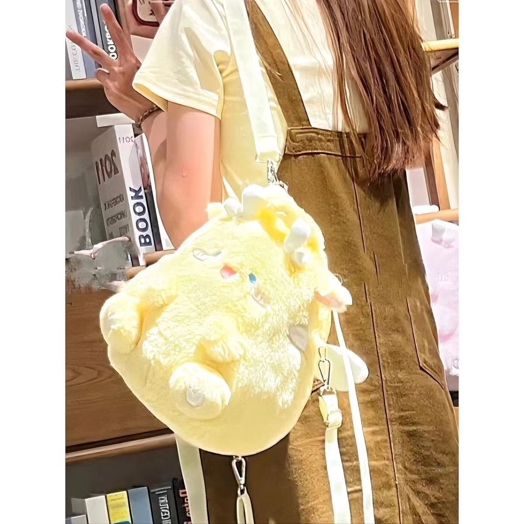 Ba Lô Hình Rồng Vàng Nhồi Bông Mềm Mại Phong Cách Lolita Nhật Bản