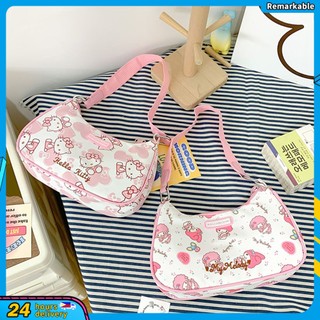 Sanrio túi xách đeo dưới cánh tay họa tiết hello kitty melody dễ thương cho bé gái