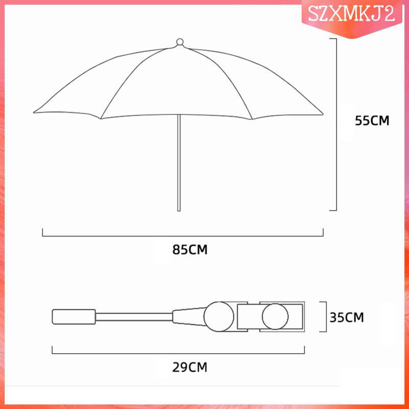 Dù Che Nắng Dạng Kẹp 33.5inch Cho Ghế Đẩy Em Bé