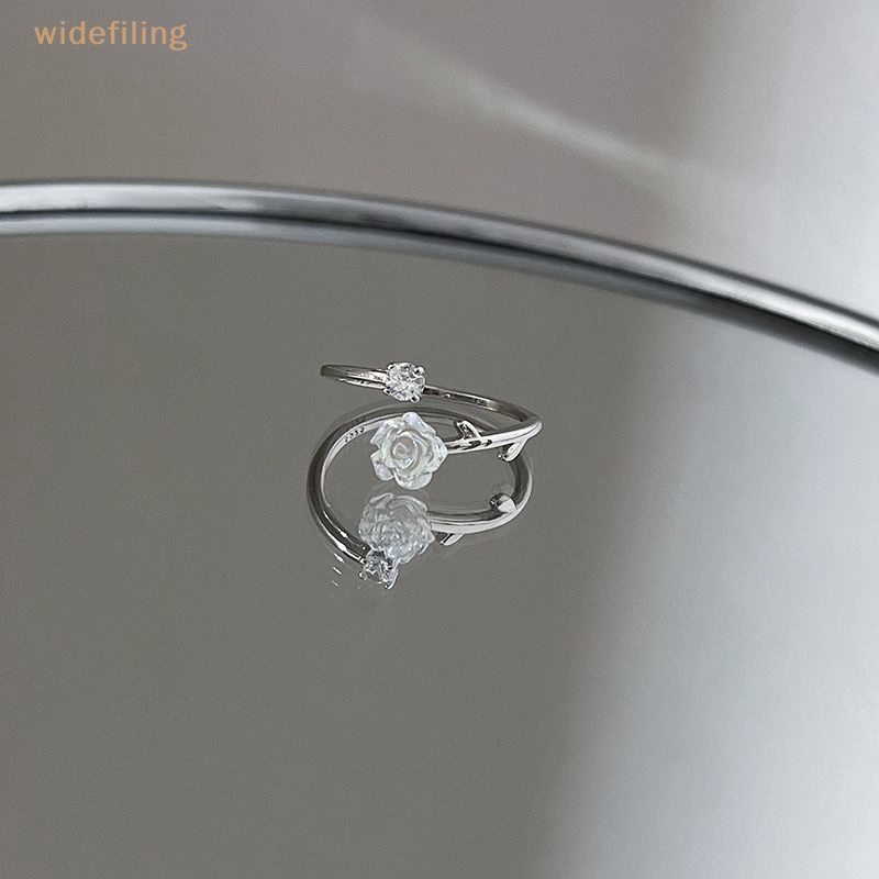 Nhẫn Hở Khắc Hình Hoa Hồng Phong Cách Hàn Quốc Thời Trang Cho Nữ