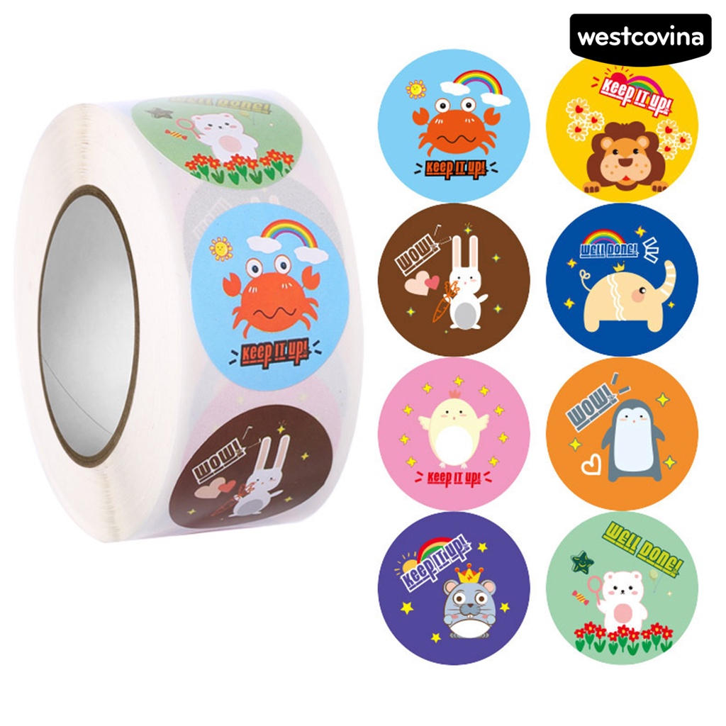 [WSTN] [WSTN]✎1 Cuộn Sticker Dán Mắt Bắt Động Vật Hoạt Hình Dễ Thương Chống Nước Không Cặn Tinh Tế Tuyệt Vời DIY