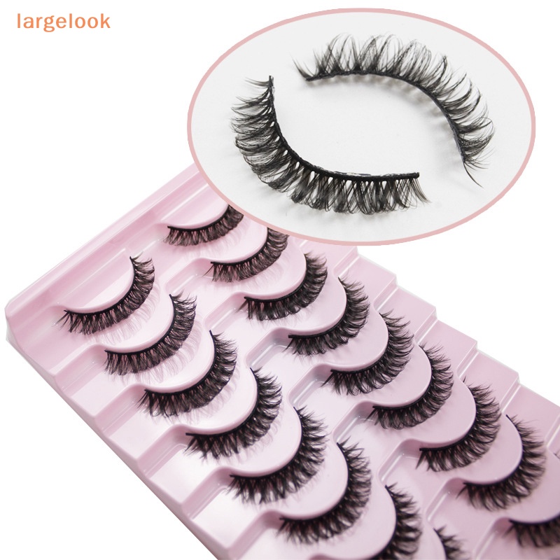 Set 10 Cặp Lông Mi Giả 3D Dài Tự Nhiên Bằng Lông Chồn Trang Điểm Mắt Ngắn