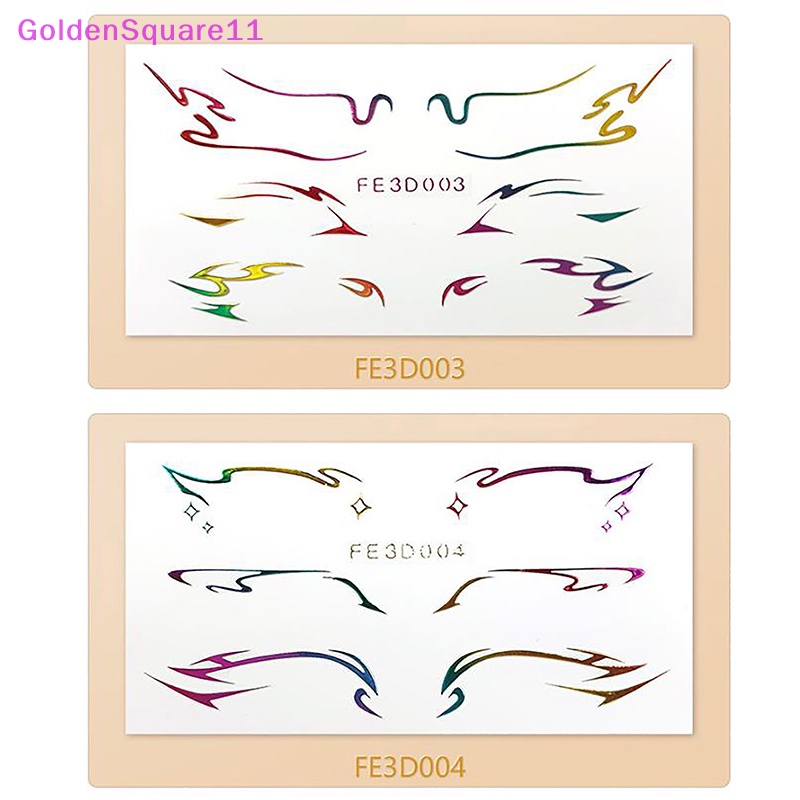 Set 3 Cặp Miếng Dán Kẻ Mắt Hình Xăm Tạm Thời Nhiều Màu Sắc