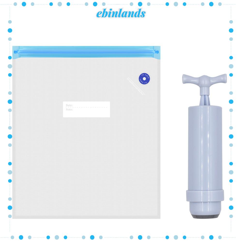 EBINLANDS Túi Đựng Thực Phẩm Trong Suốt Không Khí Có Thể Tái Sử Dụng DIY