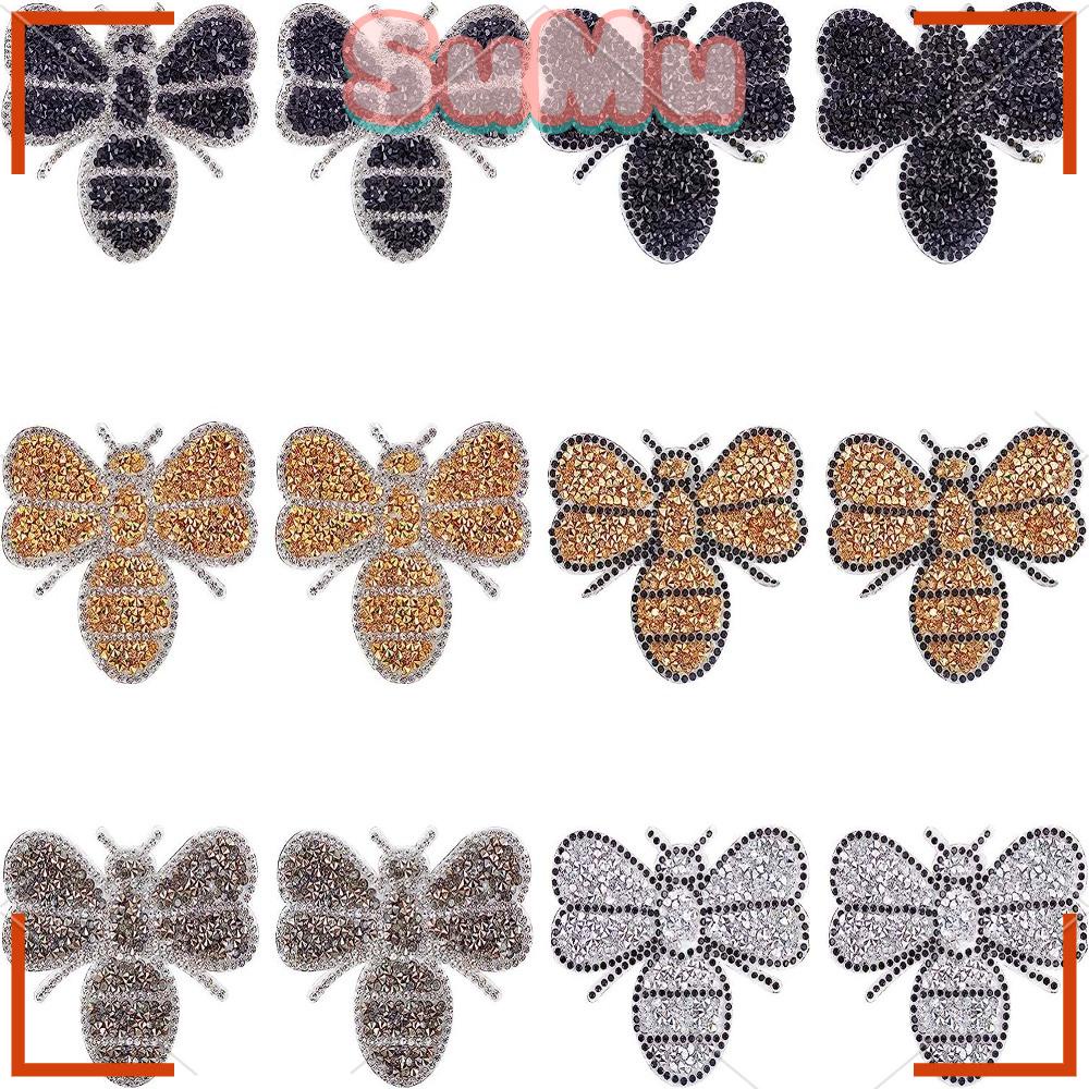 SUMU Set 12 Miếng Vá Quần Áo Hình Ong Bằng Nhựa Resin 3.15X2.68X0.08Inch / 68x80x2mm