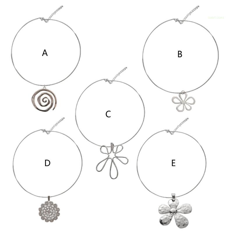 San * Vòng cổ Dạng Chuỗi Rỗng Nhẹ Nhàng Hình Học Rỗng Họa Tiết Hoa Thời Trang Cá Tính Ngọt Ngào Nec