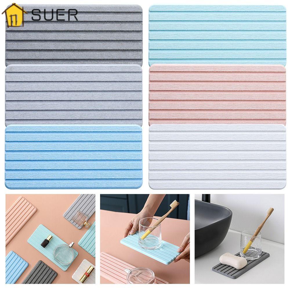 SUENIN Khay Đựng Đồ Dùng / Mỹ Phẩm Thấm Hút Tốt Tiện Dụng Cho Nhà Bếp / Phòng Tắm