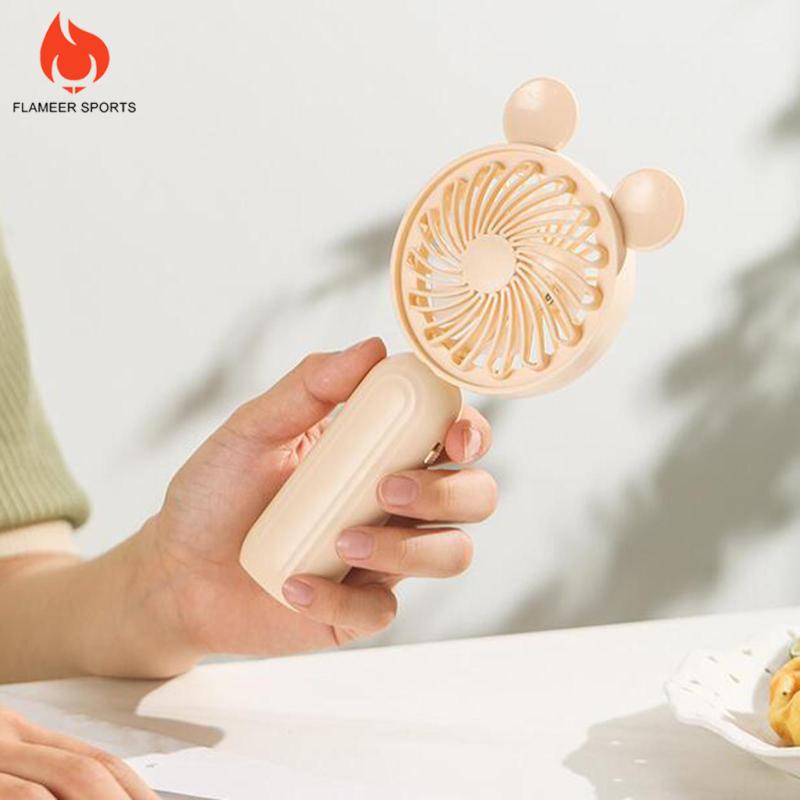 Quạt Mini Cầm Tay Để Bàn 3 Tốc Độ Tùy Chỉnh Kèm Đế Tiện Dụng Mang Theo Du Lịch