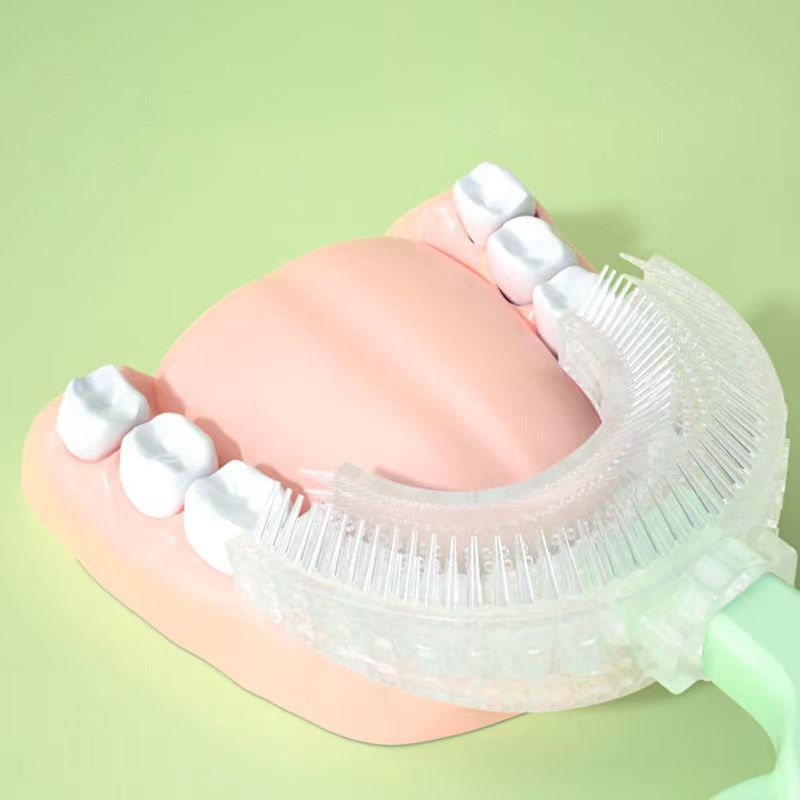 Bàn Chải Đánh Răng Silicone Hình Chữ U Cho Bé