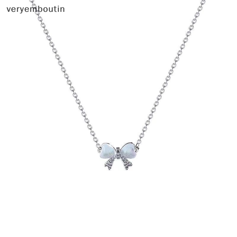 Vòng cổ Mặt Hình Nơ Màu Sắc Ngọt Ngào Phong Cách Hàn Quốc Cho Nữ