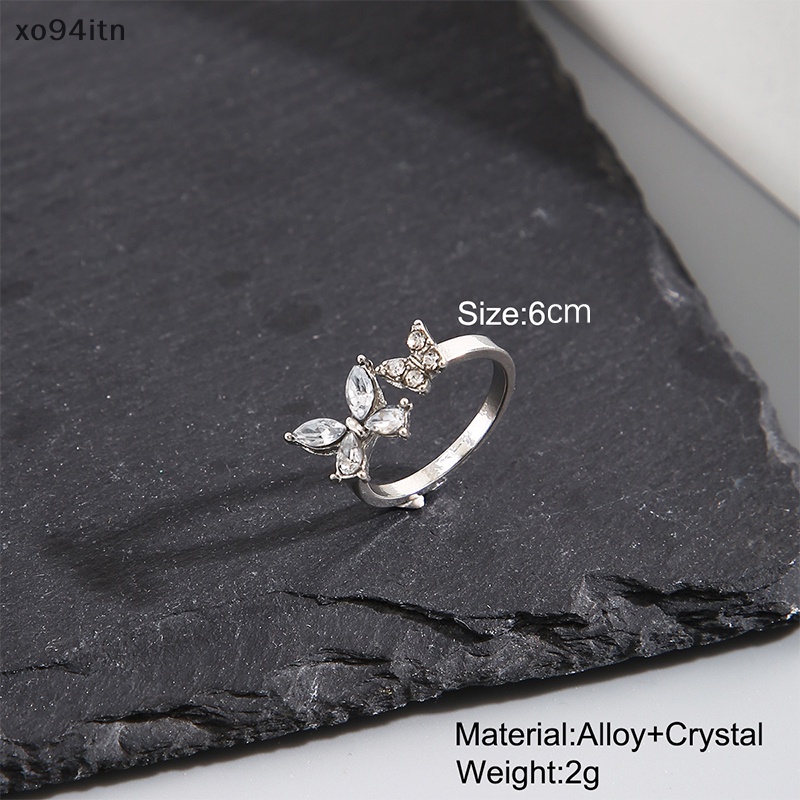 Nhẫn Hợp Kim Hình Bướm Lấp Lánh Thời Trang Hàn Quốc Cho Nữ