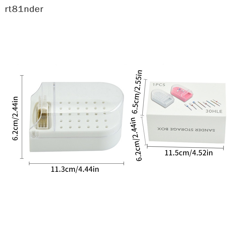 Giá Đỡ Mũi Khoan 2 Trong 1 30 Lỗ Chống Bụi Dùng Để Trưng Bày Đầu Mài Móng Tay