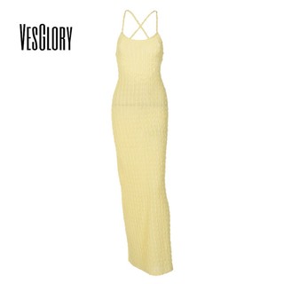 VesGlory Đầm Maxi Nữ Thời Trang Không Tay Gợi Cảm Slim Fit Bodycon