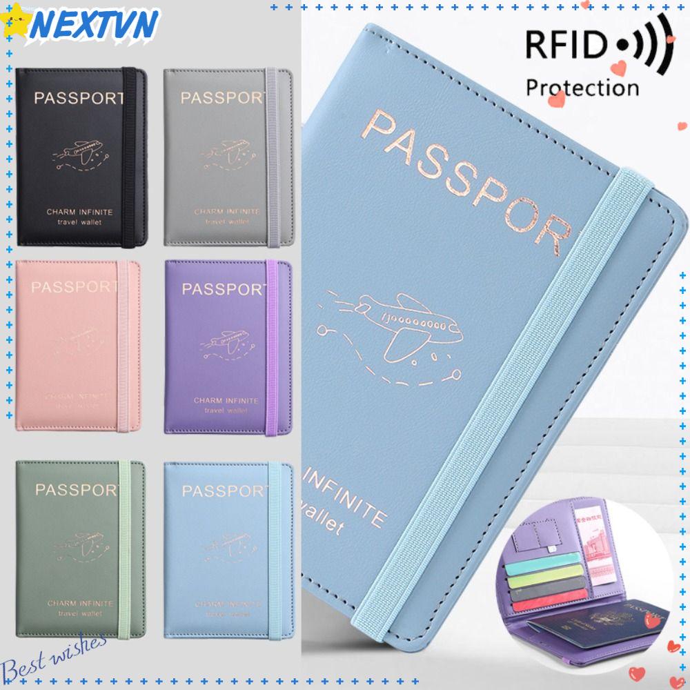 NEXTVN Ví Da PU Siêu Mỏng Đựng Hộ Chiếu / Tài Liệu Chống Thấm Nước Tiện Dụng Giá Đỡ