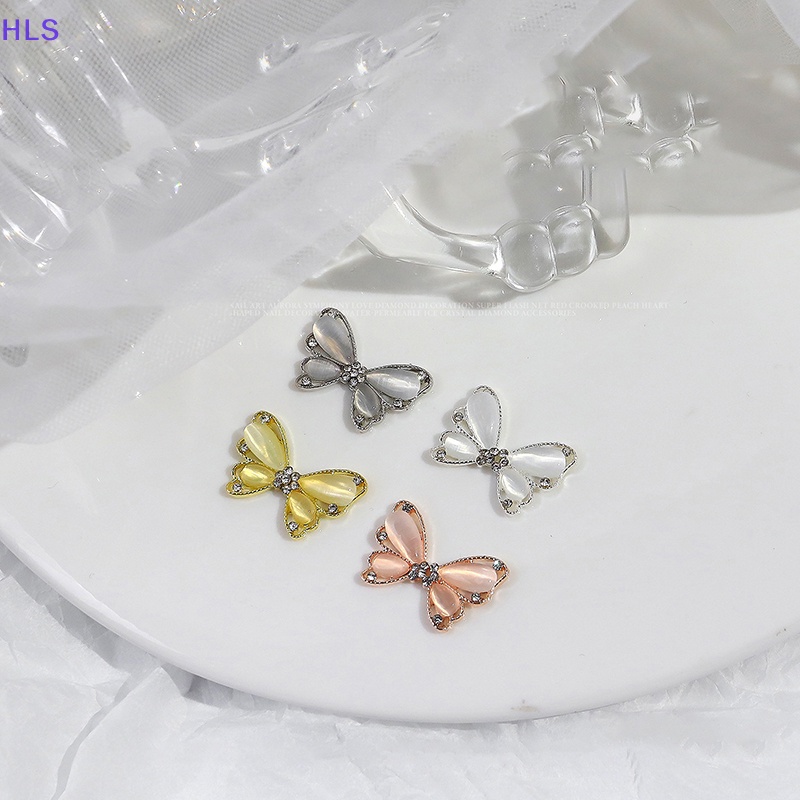 Phụ Kiện Đá Opal Hình Bướm Dùng Trang Trí Móng Tay DIY Thời Trang