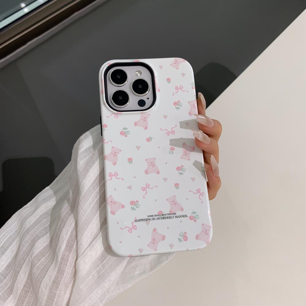 Ốp Điện Thoại Cứng Hình Gấu Cho iphone 11 12 12pro 12promax 13 13pro 13promax 14 14pro 14promax 15 15pro 15promax