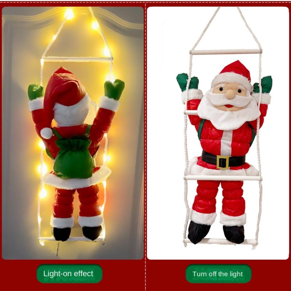FAY Búp Bê Hình Ông Già Noel Leo Thang Trang Trí Giáng Sinh Mới Kích Thước 60CM