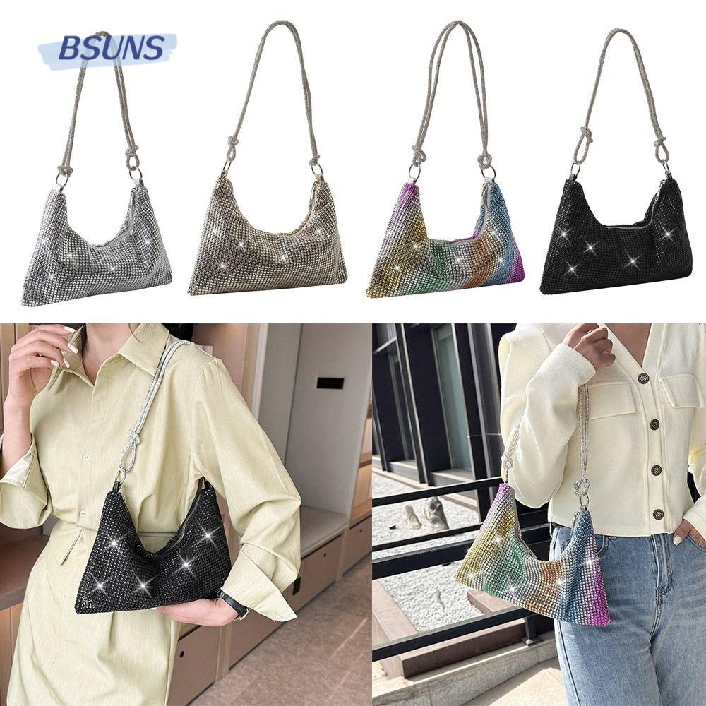 BSUNS Ví Cầm Tay Đính Đá Lấp Lánh Thời Trang Dự Tiệc