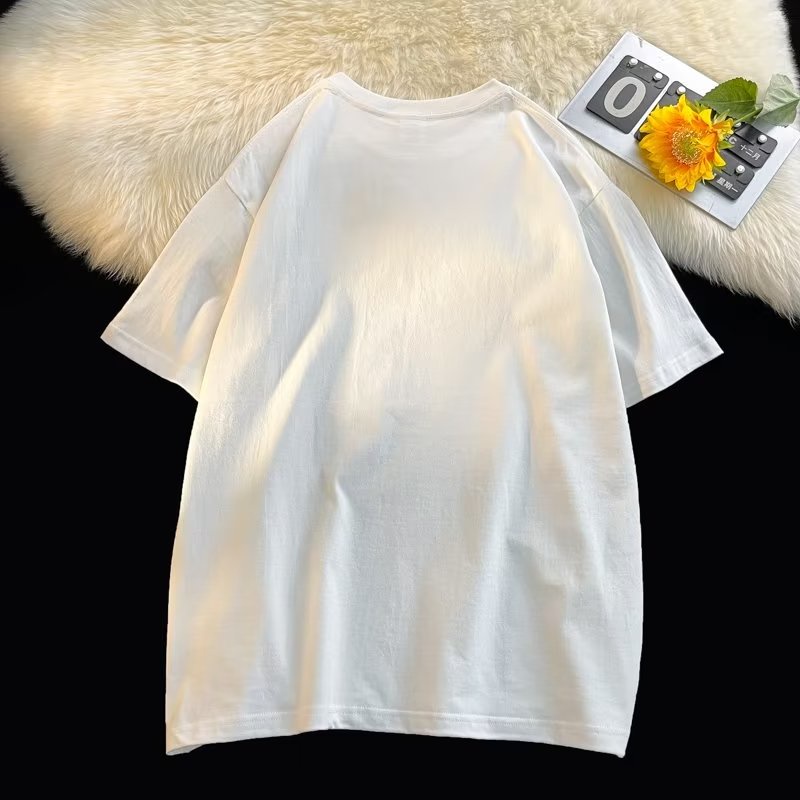 Áo Thun Cotton Ngắn Tay Trễ Vai Màu Mơ Phong Cách Mới Mùa Hè