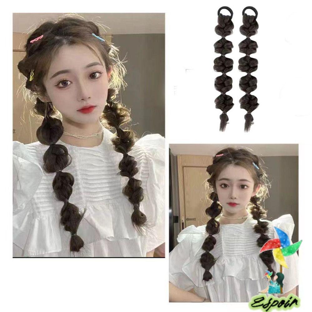 ESPO Băng Đô Tóc Giả Thắt Bím Cho Bé Gái