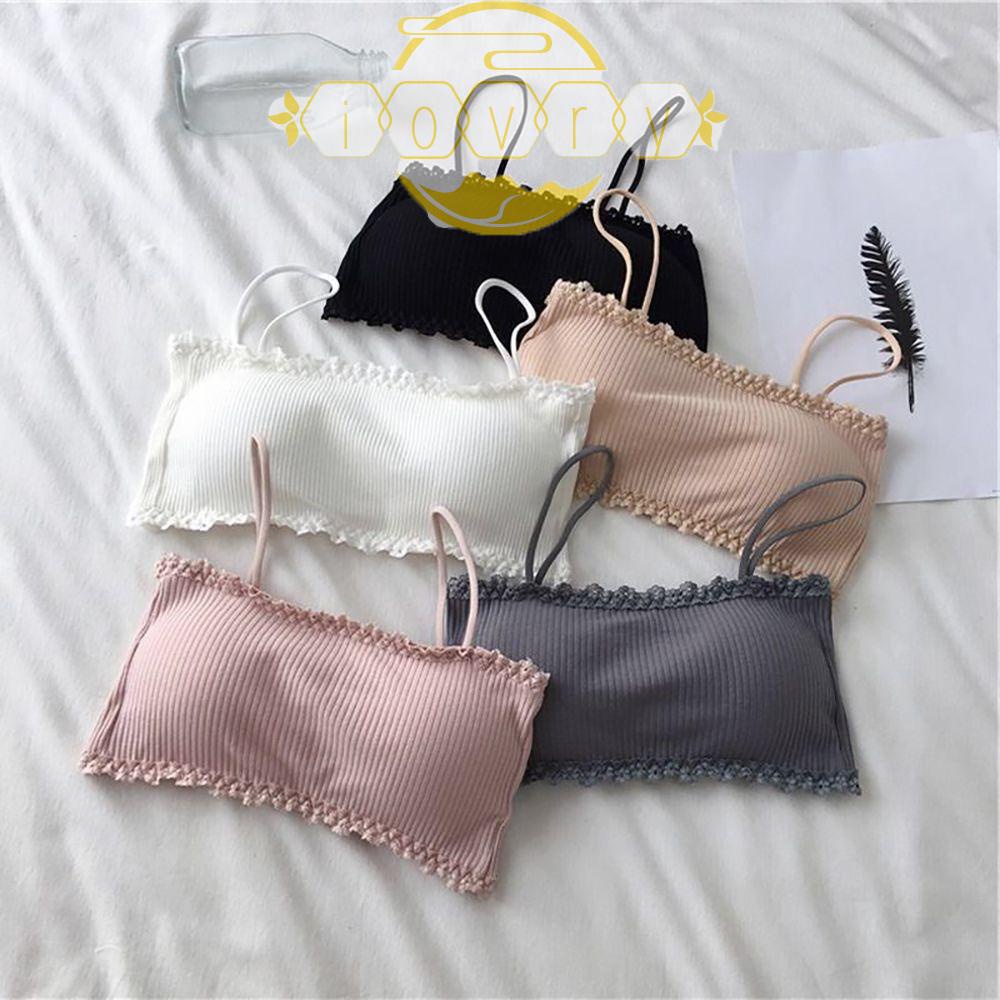 IVORY Áo Ống Không Gọng Thép Thời Trang Hàn Quốc Đẹp Mắt Có Đệm Ngực