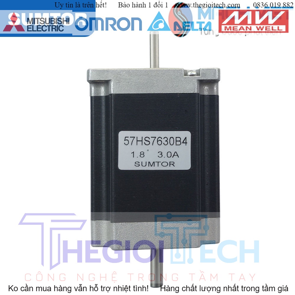 Động cơ bước 2 đầu trục 1.8Nm 57HS7630B4