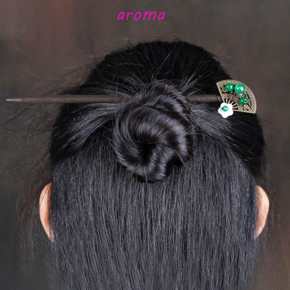 AROMA Trâm Cài Tóc Bằng Gỗ Hình Hoa Lá Phong Cách Trung Quốc Cổ Điển Mới Cho Nữ