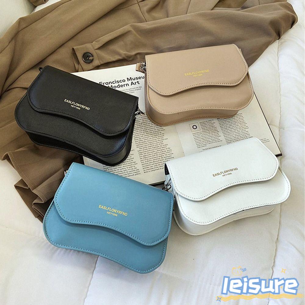 LEISURE Túi Đeo Chéo Vai Bằng Da PU Màu Trơn Sành Điệu Dùng Khi Đi Du Lịch