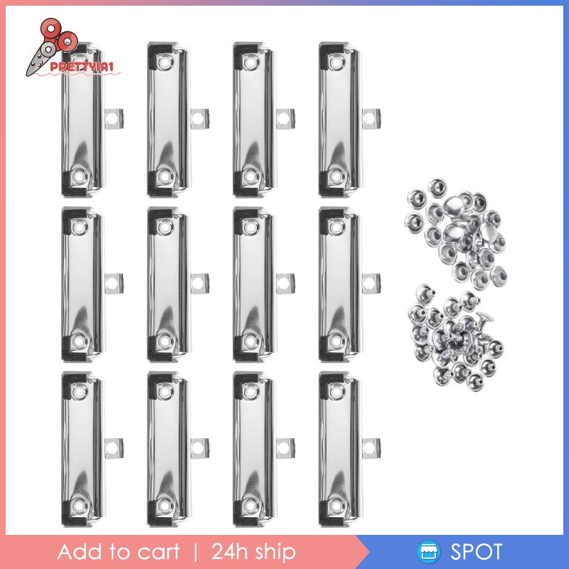 Set 12 Giá Đỡ Bảng Kẹp Bằng Sắt Và Cao Su 3.94 "Tiện Dụng Cho Trường Học / Văn Phòng