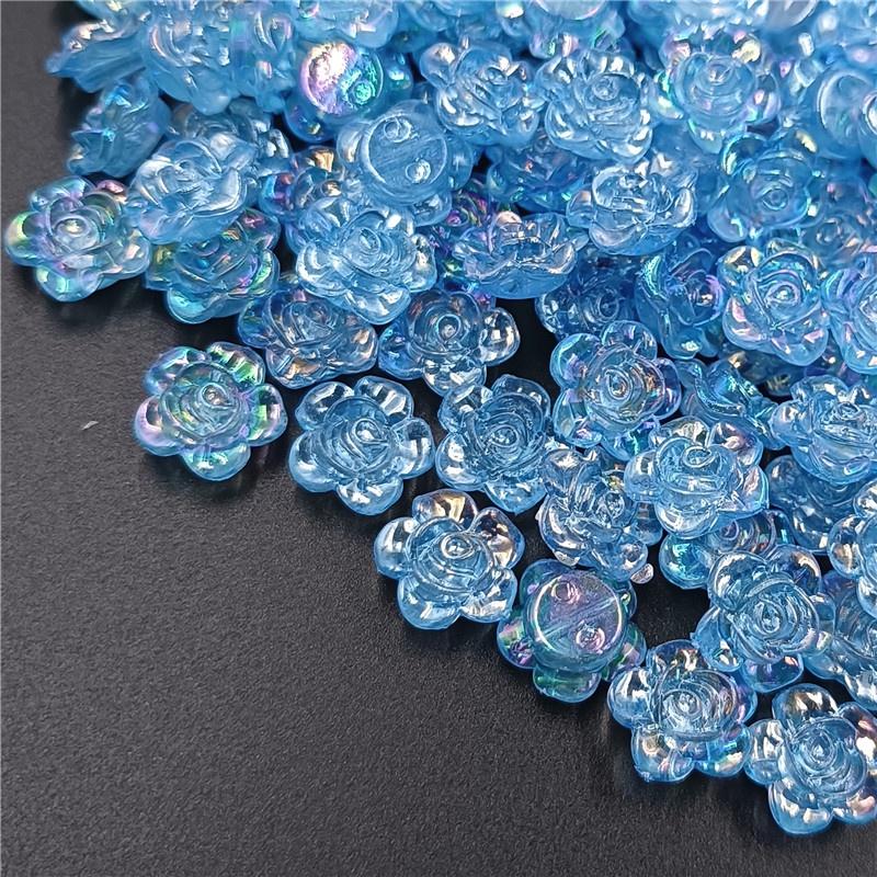 Bộ 20 Hạt Xỏ Lỗ Hình Hoa Bằng Acrylic Dùng Làm Trang Sức DIY