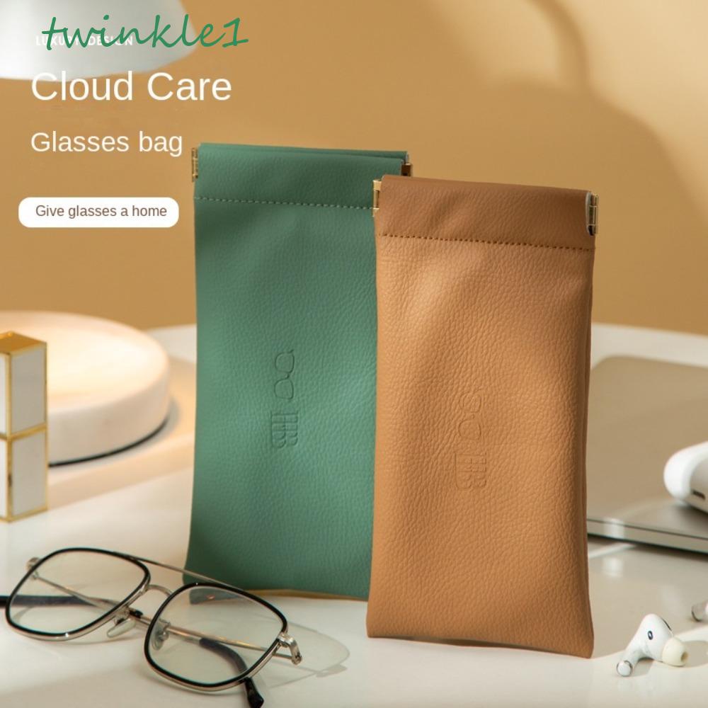 TWINKLE Hộp Đựng Mắt Kính Bằng Da PU Chống Nước Thời Trang Ốp