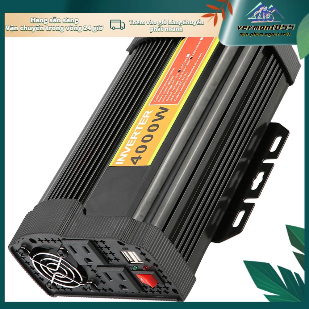 Vermont055 Bộ chuyển đổi điện áp 12V DC sang 110V AC 4000W cho ô tô