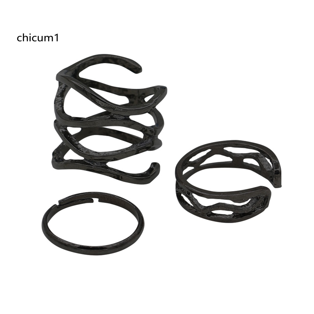 Nhẫn Đeo Khớp Ngón Tay Màu Đen Phong Cách Vintage Tinh Tế Có Thể Điều Chỉnh