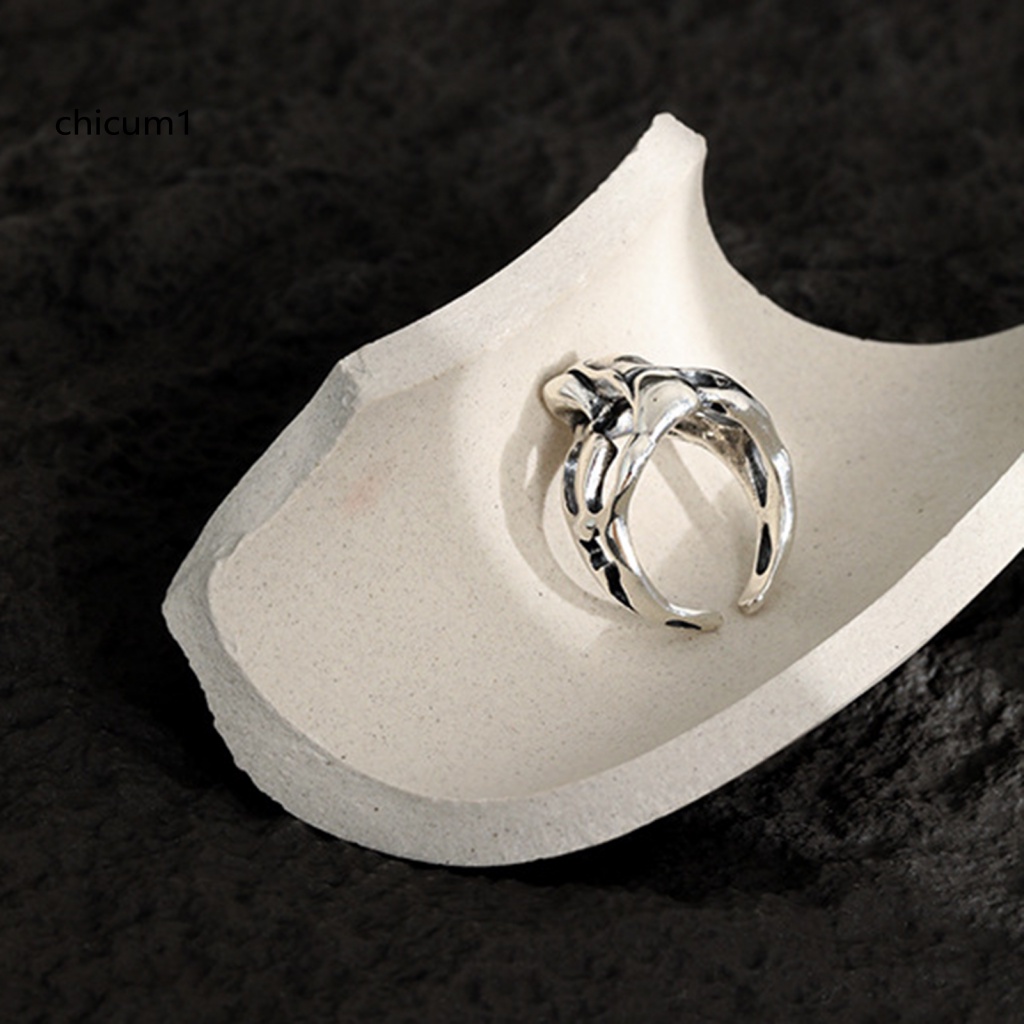 Nhẫn Hở Mạ Điện Màu Sắc Trơn Phong Cách Retro Thời Trang Cho Nữ