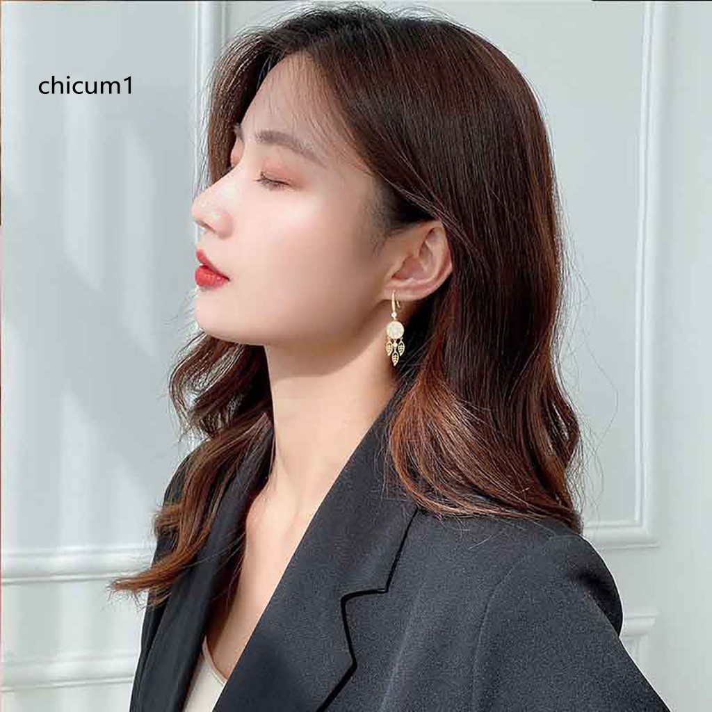 1 Cặp Bông Tai Hình Dreamcatcher Đính Đá Phối Tua Rua Thời Trang