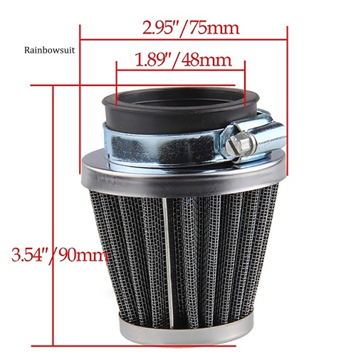 Bộ Lọc Khí Hình Oval Bằng Kim Loại Chuyên Dụng Cho Xe Mô Tô