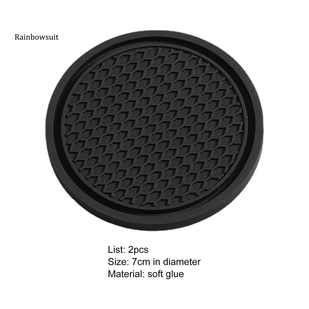 Bộ 2 Miếng Lót Ly Mềm Mại Chống Trượt Họa Tiết Tổ Ong Tiện Dụng Cho Xe Hơi