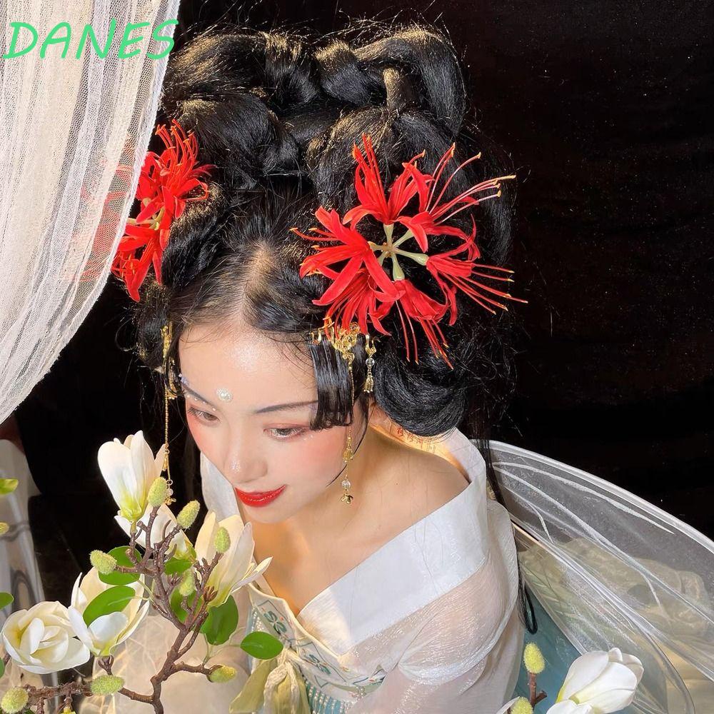 DANES Trâm Cài Tóc Hình Lycorisradiata 3D Phong Cách Cổ Điển