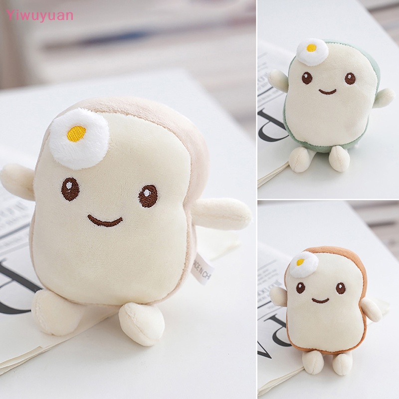 1 Móc Khóa Hình Bánh Mì Nhồi Bông Đáng Yêu 12cm Mới