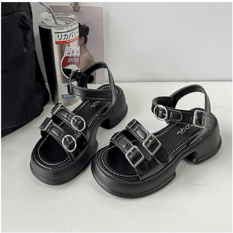 Giày Sandal Đế Mềm Dày Quai Ngang Thời Trang Dành Cho Nữ