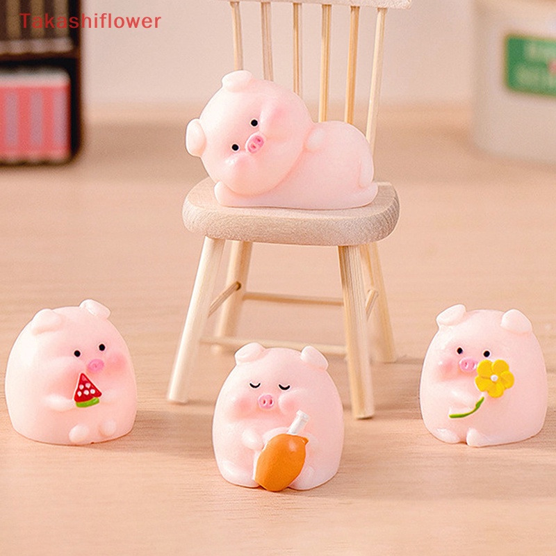 Mô Hình Chú Heo Bằng Resin Dễ Thương Trang Trí Tiểu Cảnh